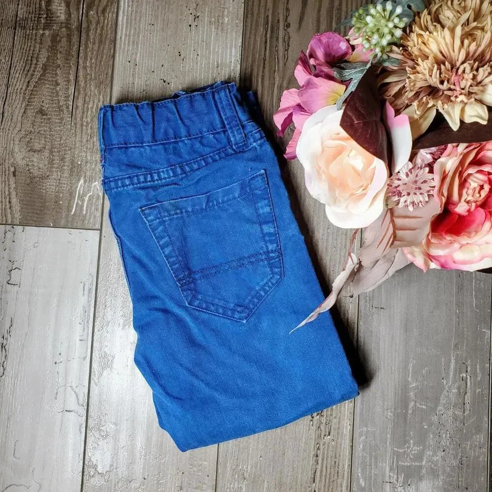 Arizona Jean Co. Size 5 Regular Boys Blue Skinny Denim Jeans Adjustable Waist
